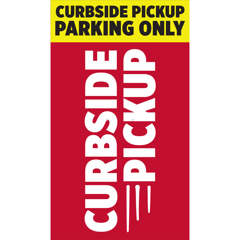 Curbside Pickup Mini Pole Banner