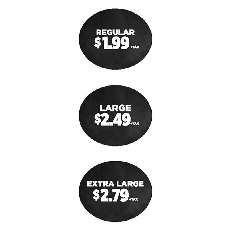 Coffee Price Decal Set-$1.99/$2.49/$2.79